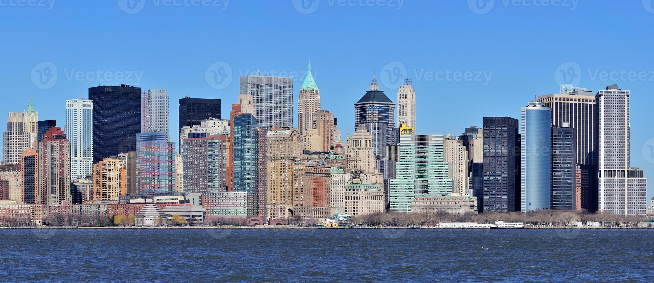 New York City Manhattan downtown panorama photo