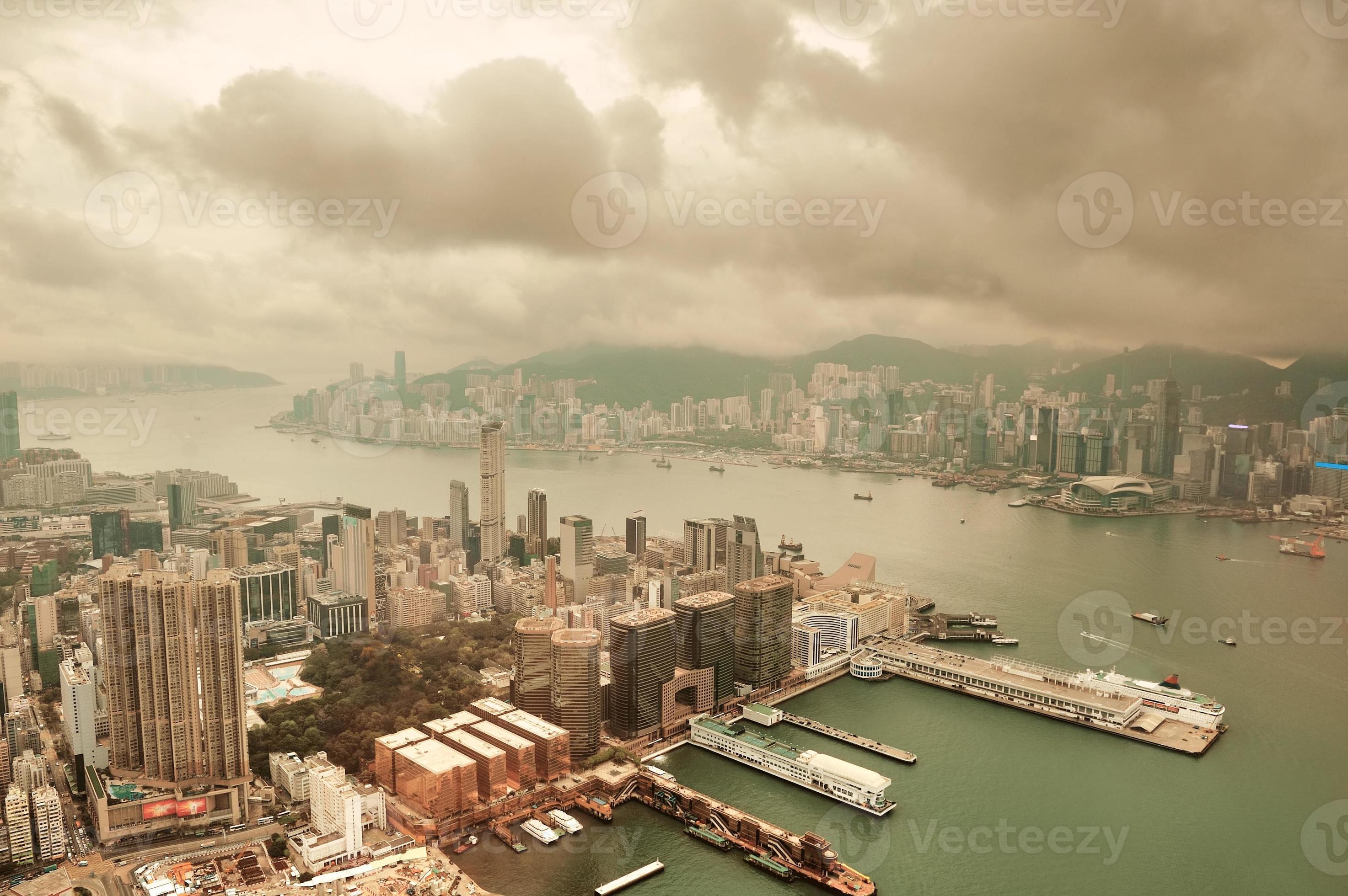 Hong Kong aerial view 8333357 Stock Photo at Vecteezy