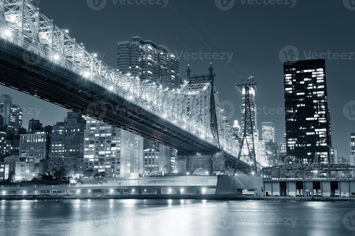 New York City night panorama photo
