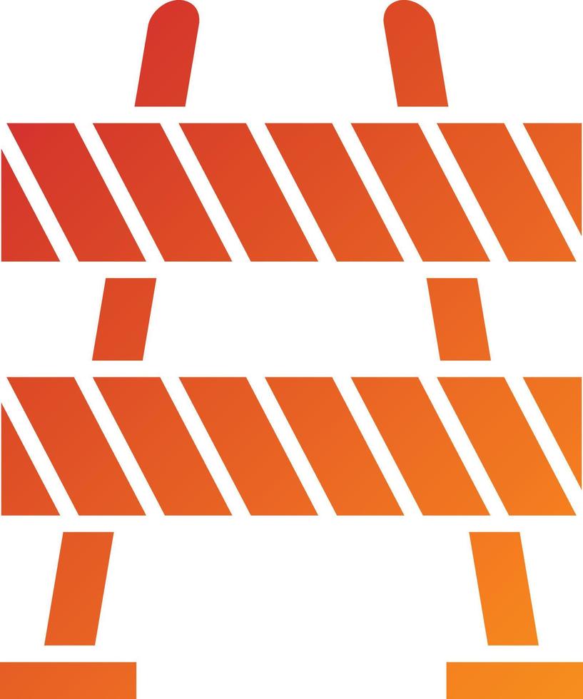 Construction Barrier Icon Style vector