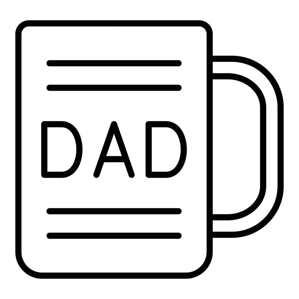 DAD Mug Icon Style vector