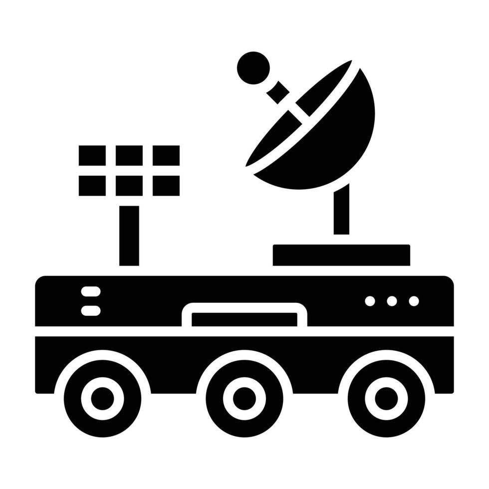 Moon Rover Icon Style vector