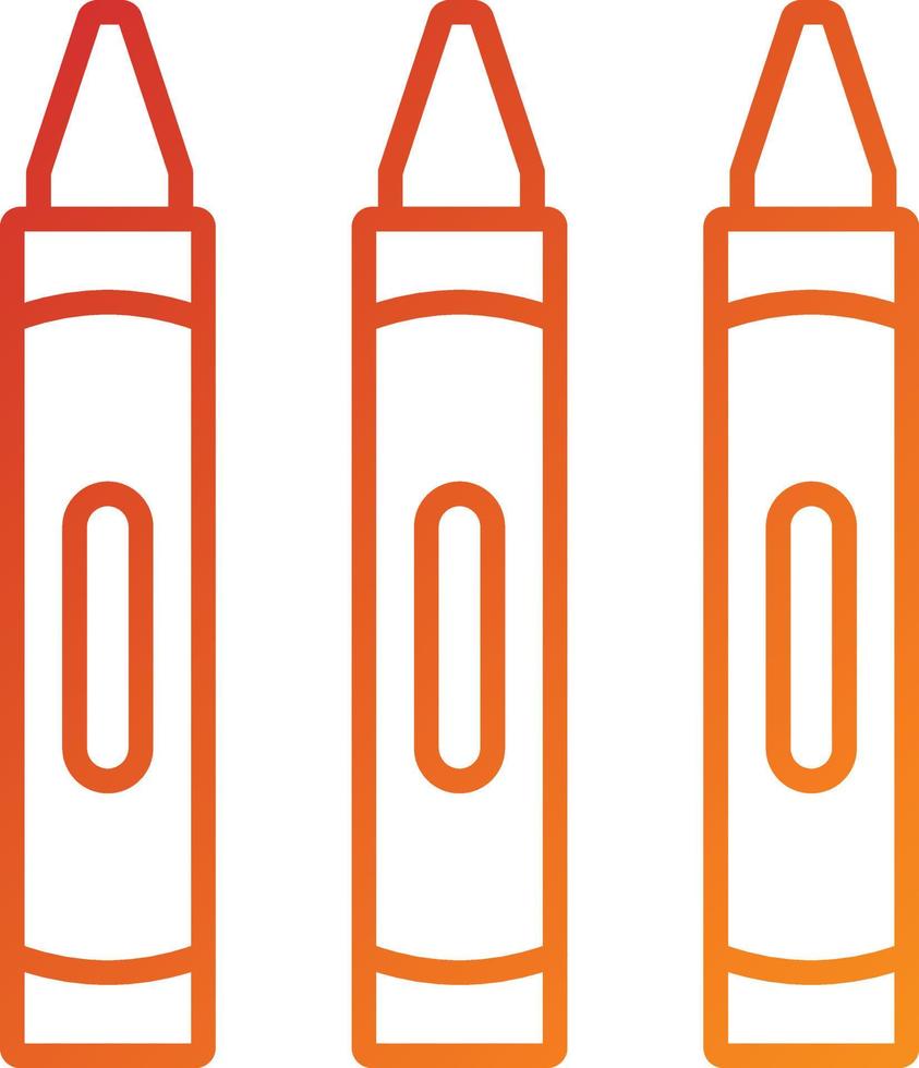 Crayons Icon Style vector