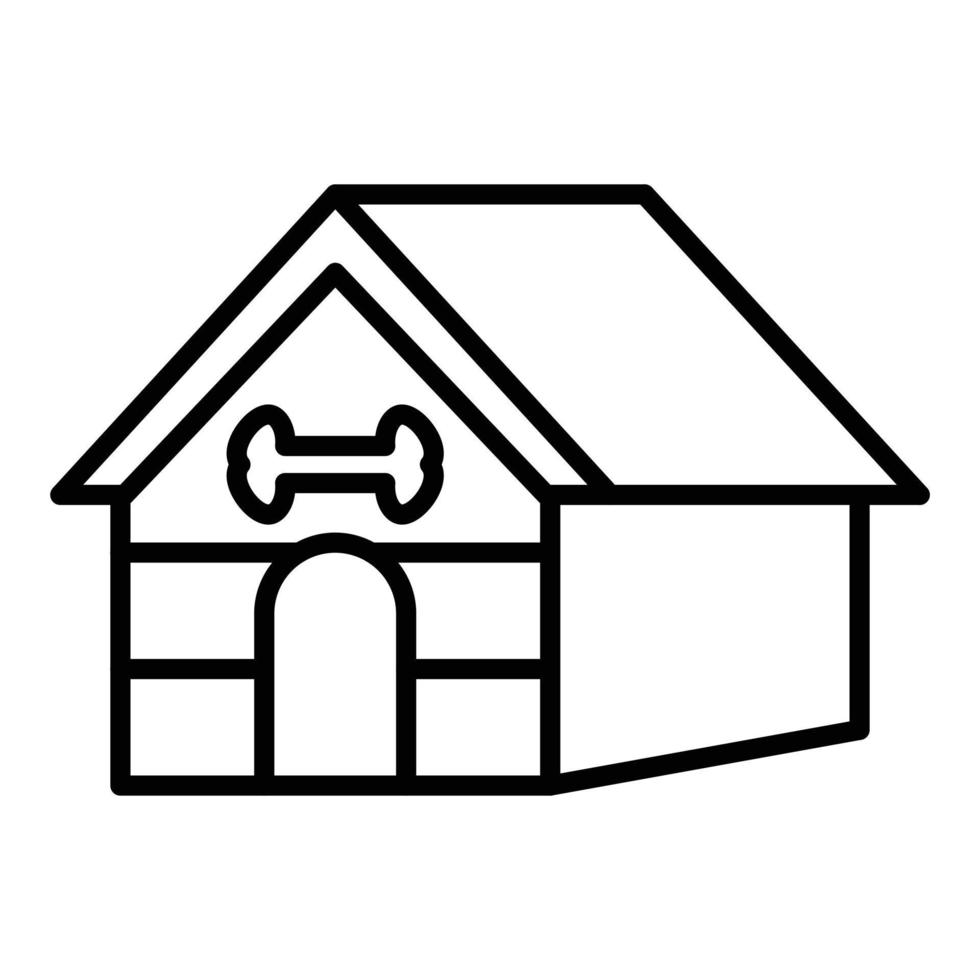 estilo de icono de casa de mascotas vector