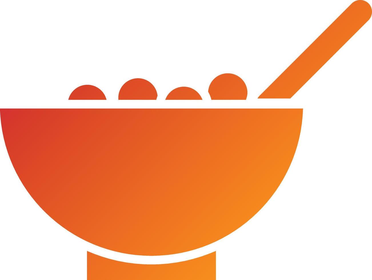 Cereal Bowl Icon Style vector