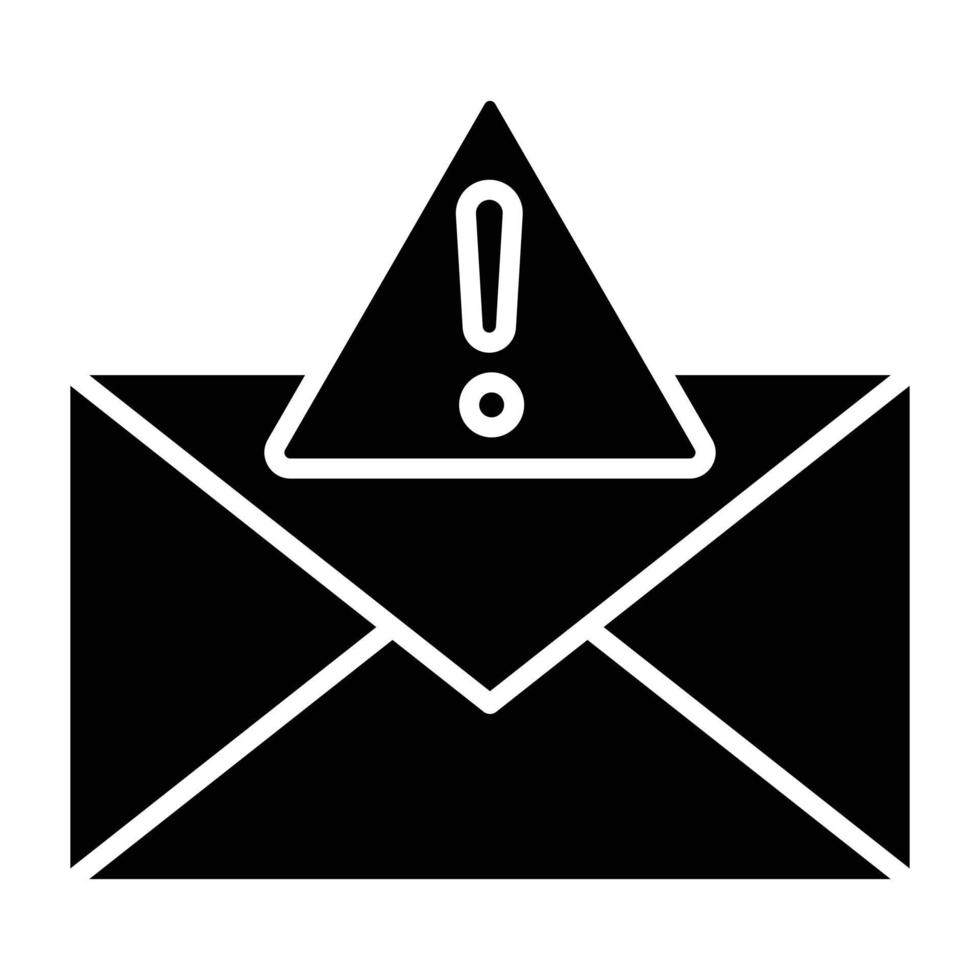 estilo de icono de alerta de correo electrónico vector