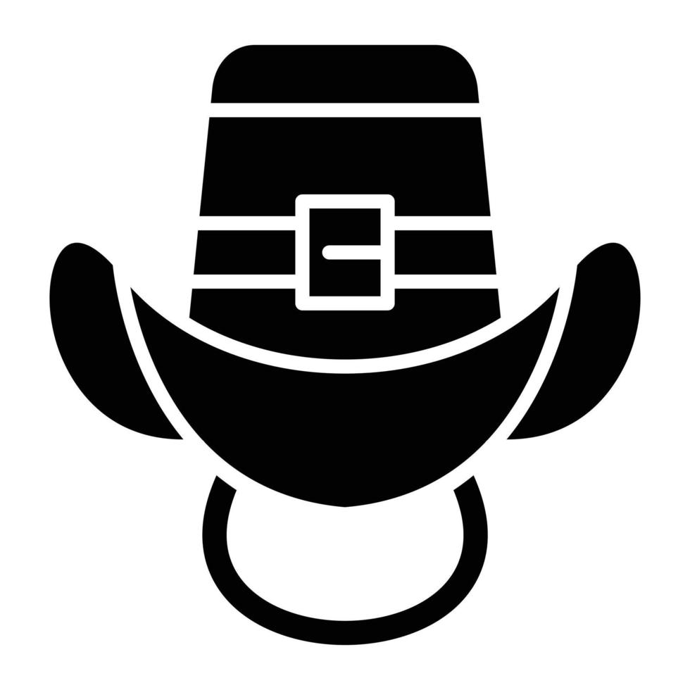 Cowboy Hat Icon Style vector