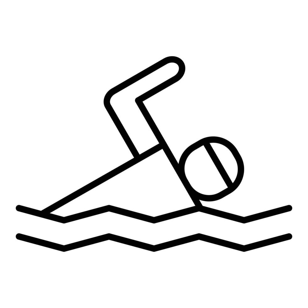 estilo de icono de piscina vector