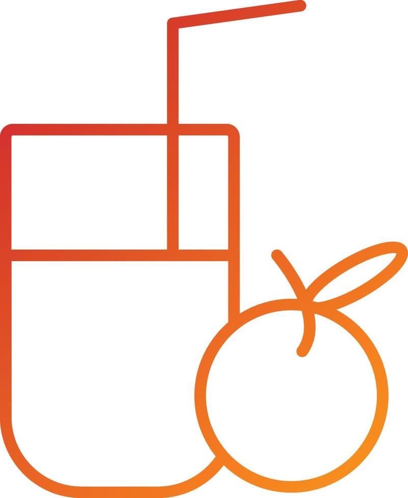 estilo de icono de jugo de naranja vector