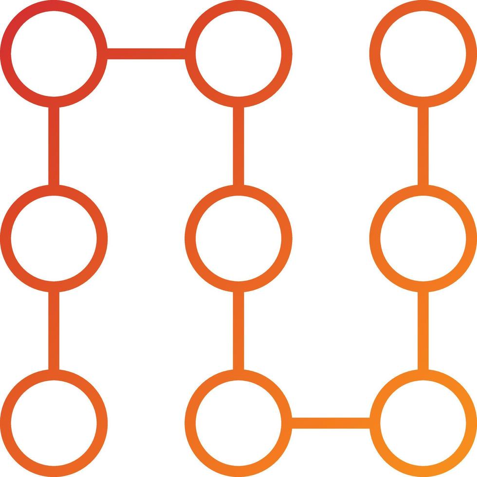 Pattern Lock Icon Style vector