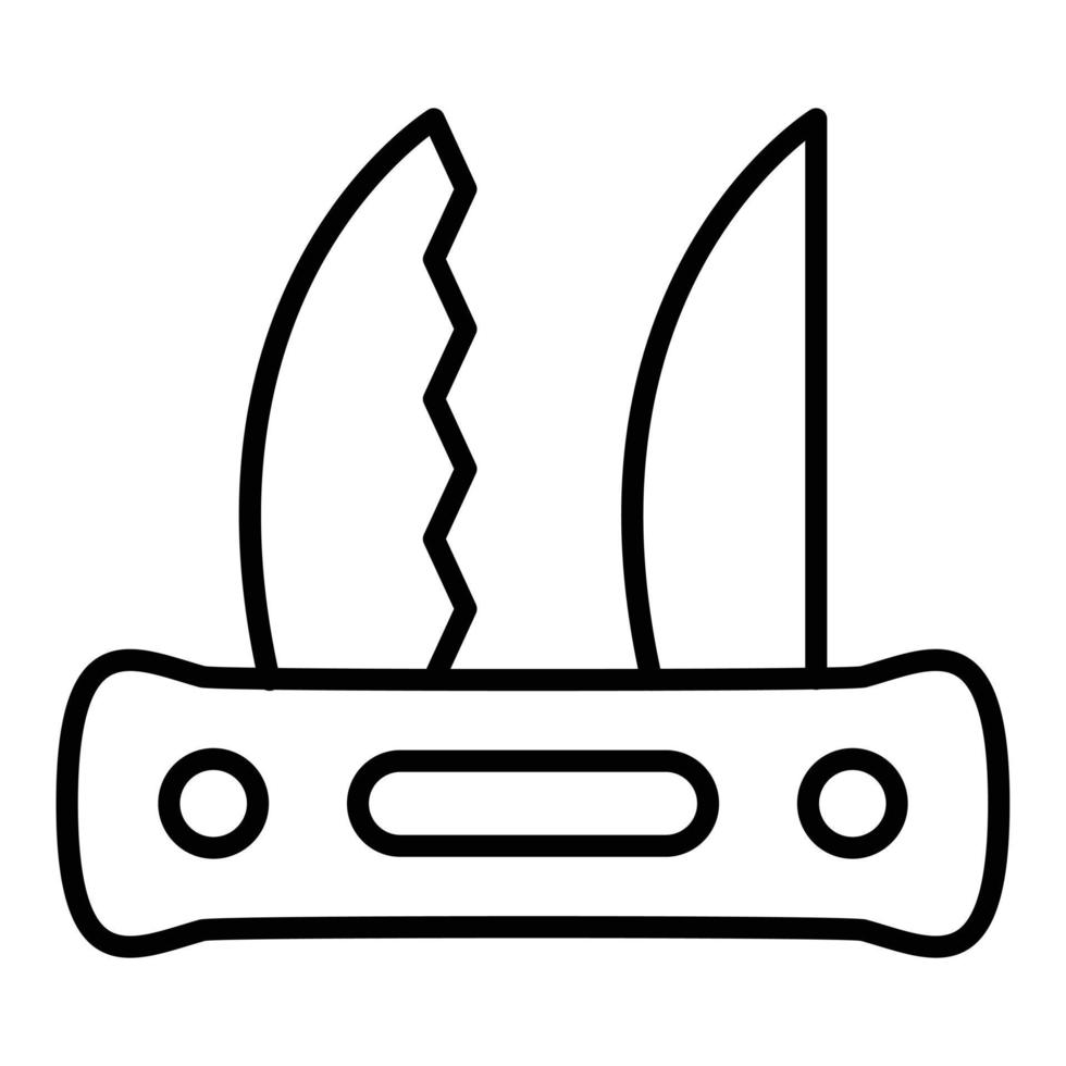 estilo de icono de cuchillo de bolsillo vector