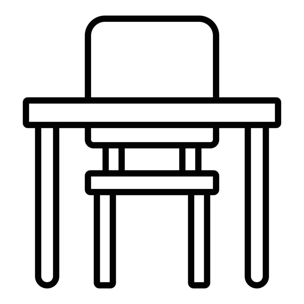 School Desk Icon Style vector