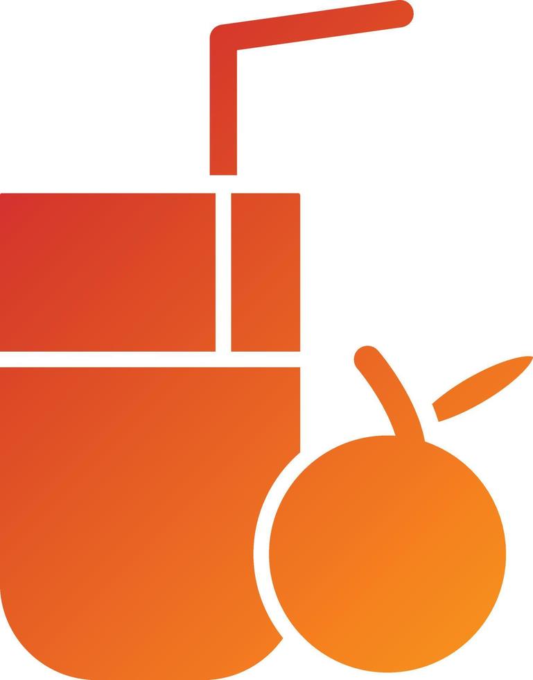 estilo de icono de jugo de naranja vector