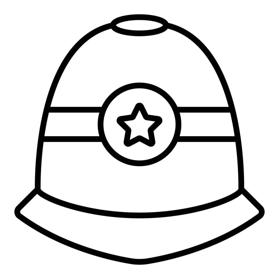 Police Helmet Icon Style vector