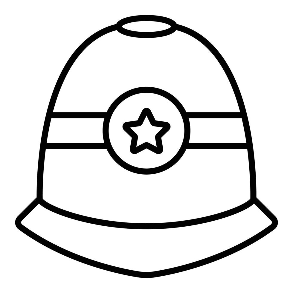 estilo de icono de casco de policía vector