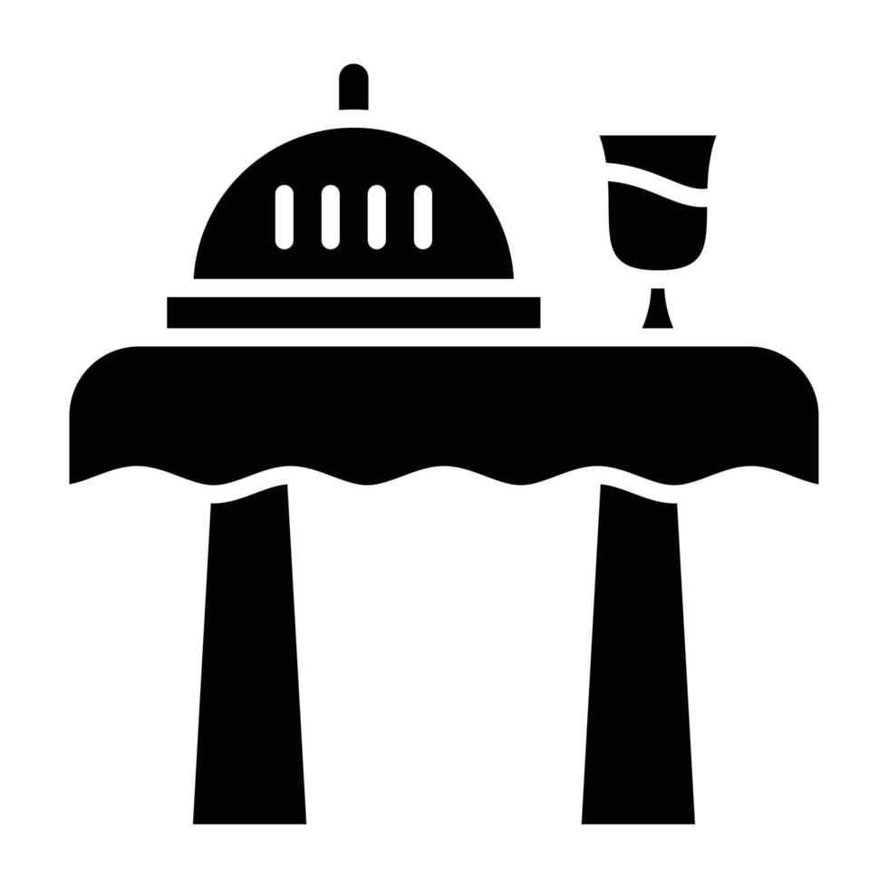 Dinner Table Icon Style vector