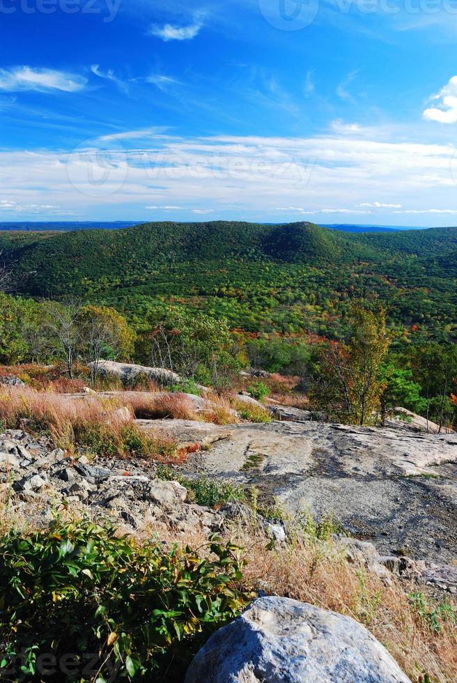 Autumn Mountain peak view panorama photo