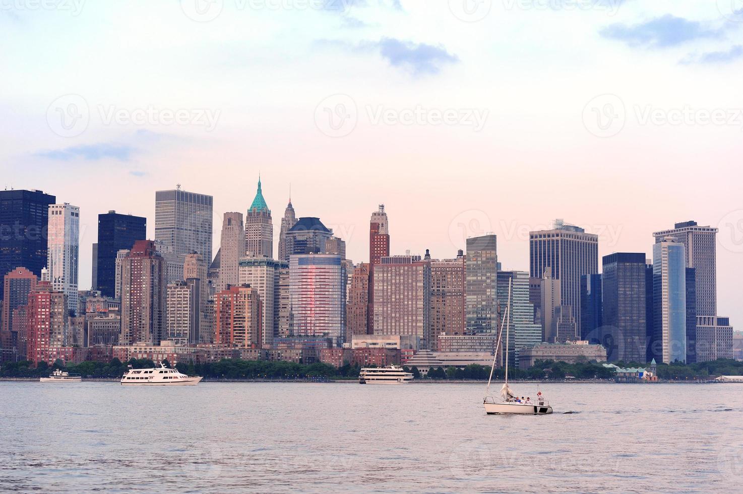 New York City Manhattan downtown skyline photo