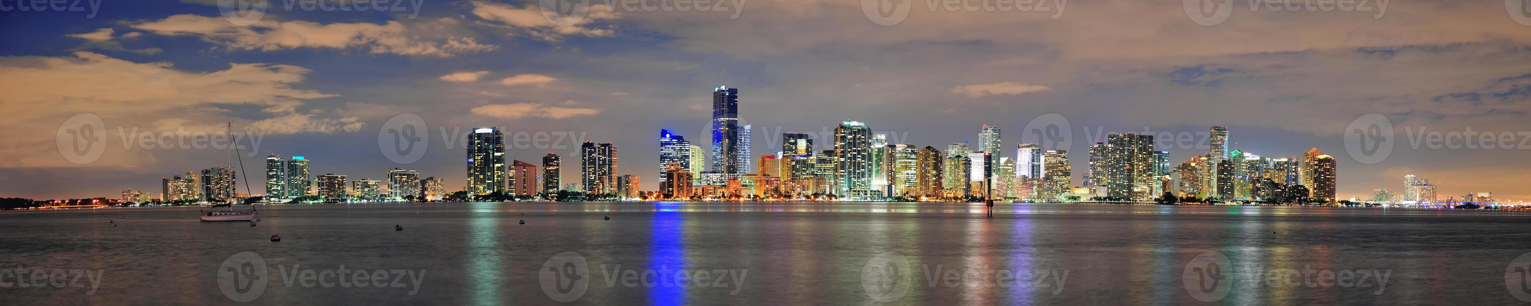 Miami night scene photo
