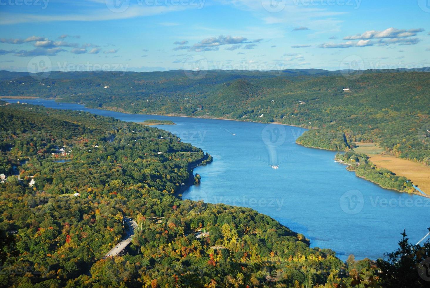 Hudson River mountain peak view in Autumn photo