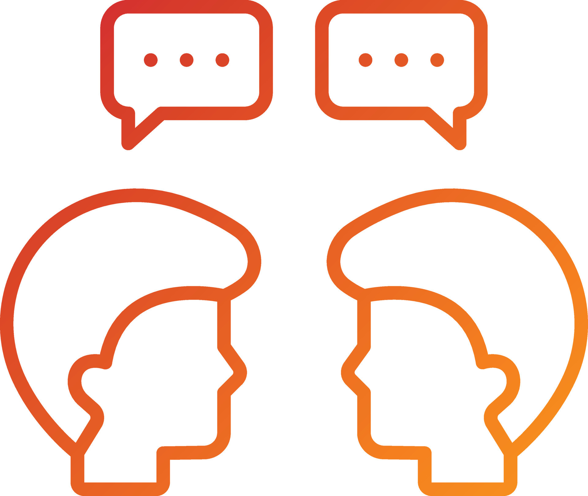 estilo de icono de conversación cara a cara 8334449 Vector en Vecteezy