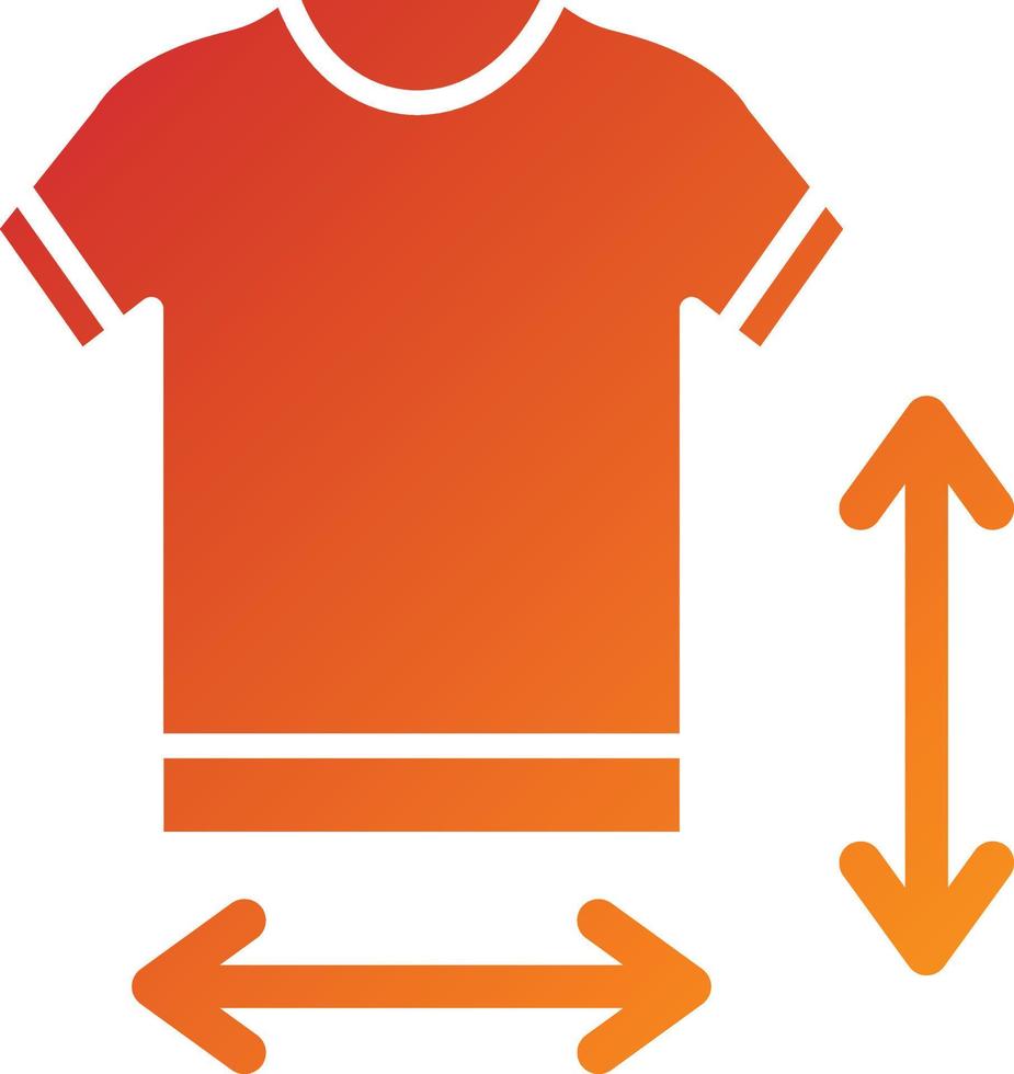 Clothes Measurement Icon Style vector