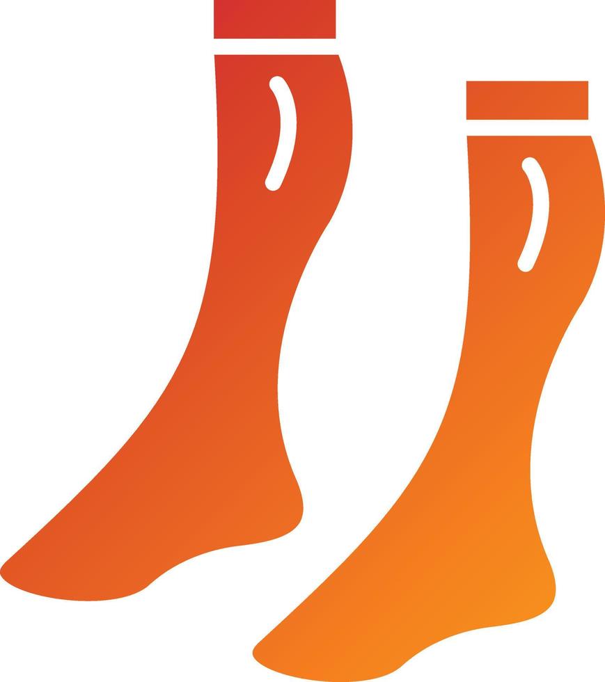 estilo de icono de calcetines vector