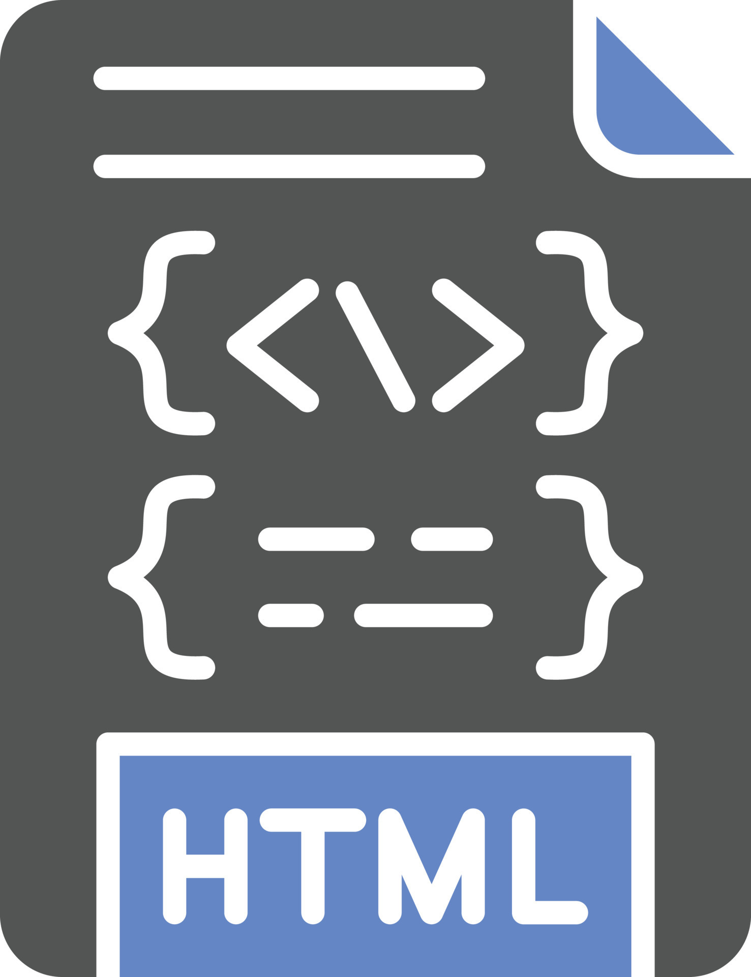 HTML File Icon Style 8334501 Vector Art at Vecteezy