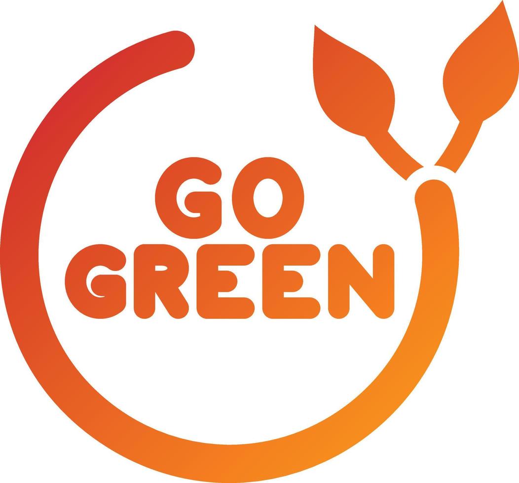 Go Green Icon Style vector