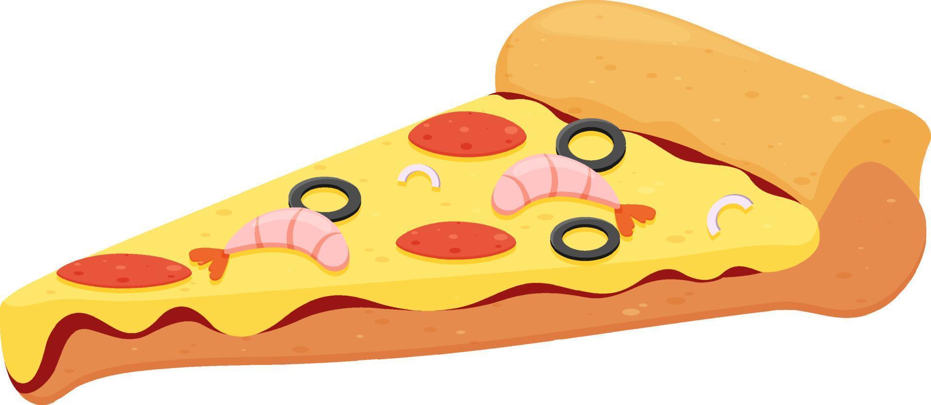 A piece of pizza isolated vector