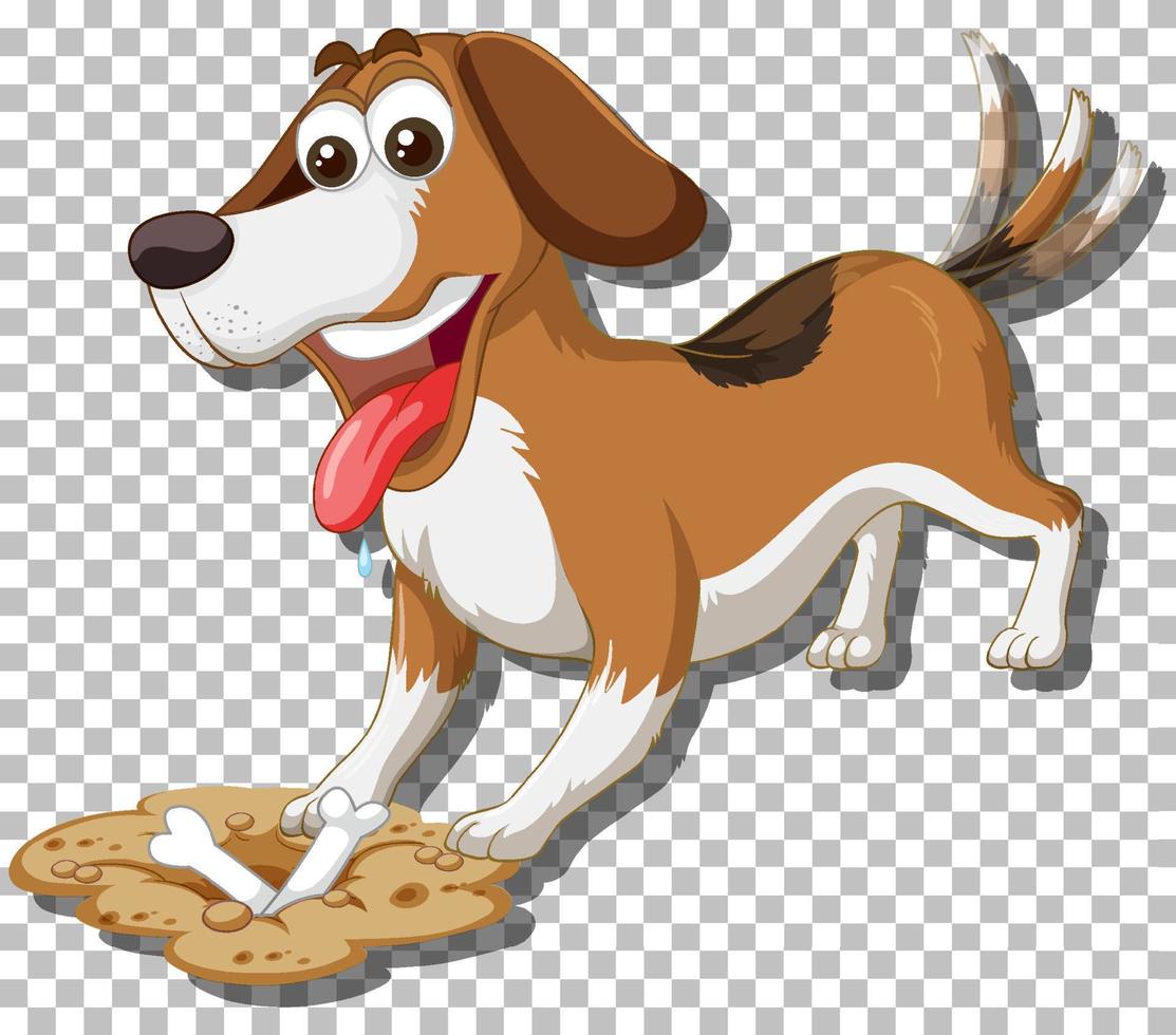 personaje de dibujos animados de perro beagle vector