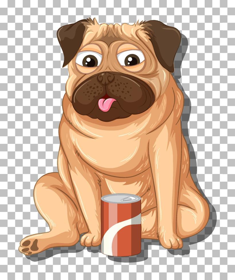 Pug dog cartoon character vector