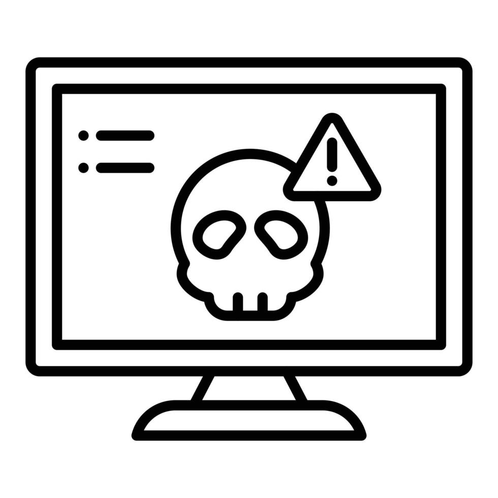 Computer Hacked Icon Style vector