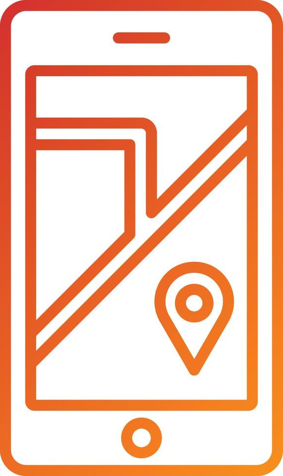 Mobile GPS Icon Style vector