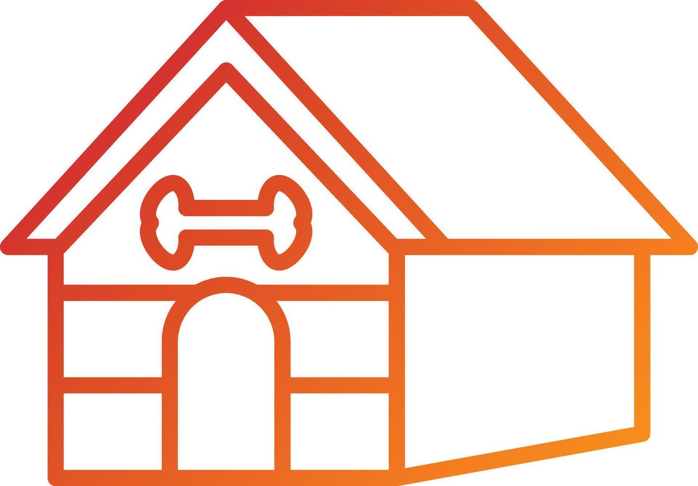 Pet House Icon Style vector
