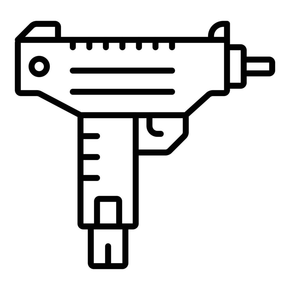 estilo de icono uzi vector