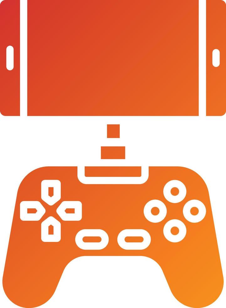 Mobile Game Console Icon Style vector