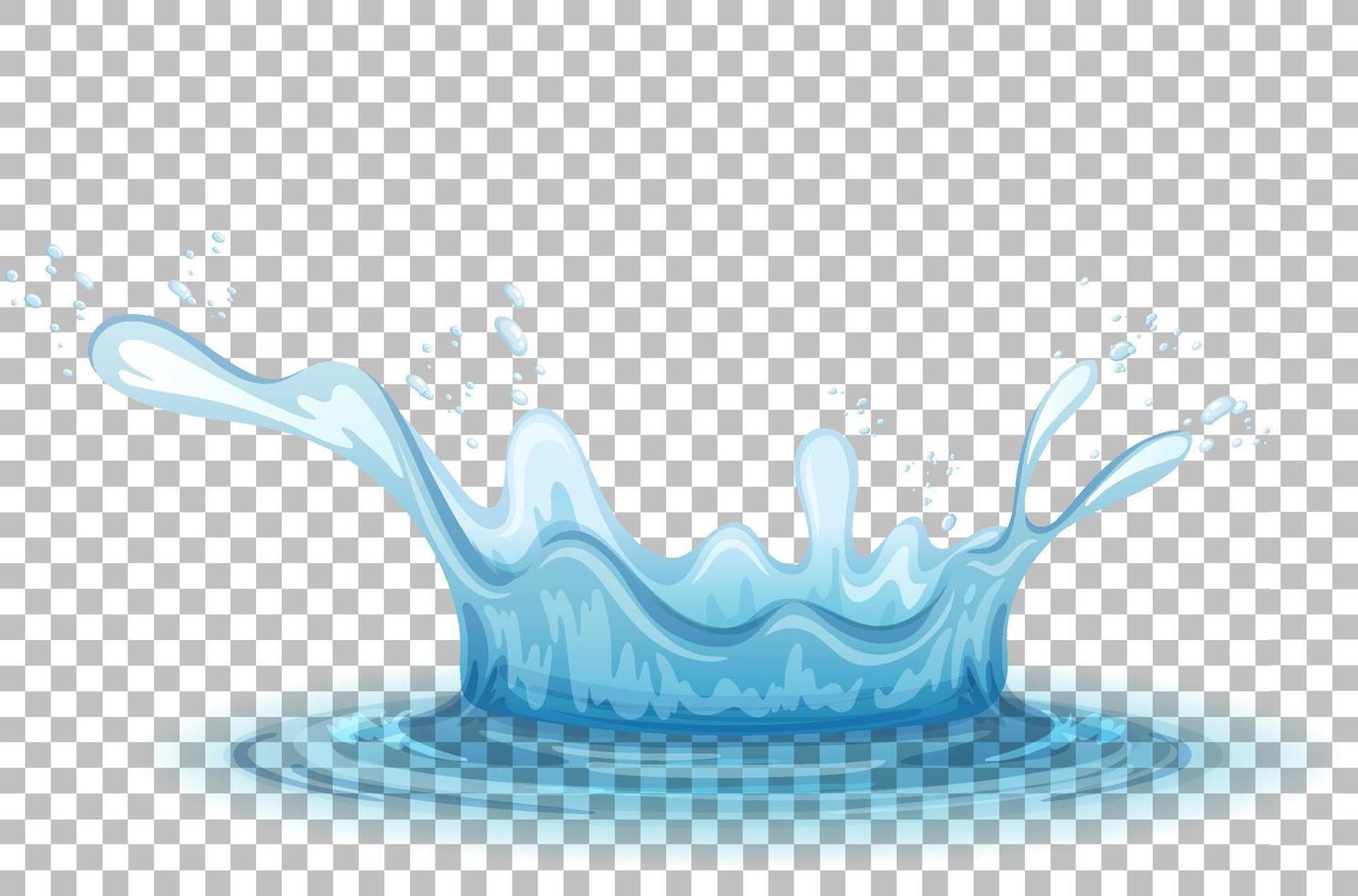 Water splash on grid background vector