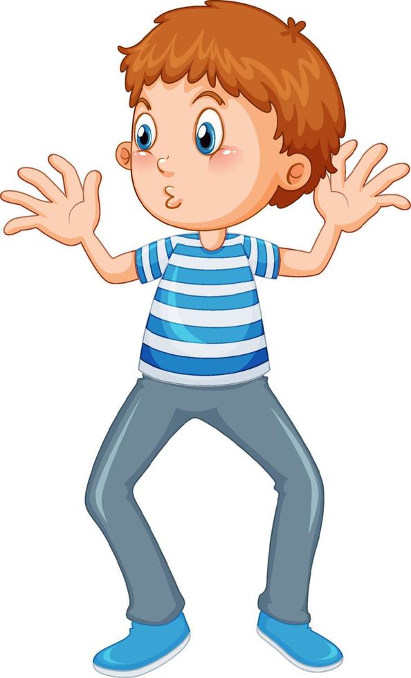 A boy in standing posture cartoon character vector