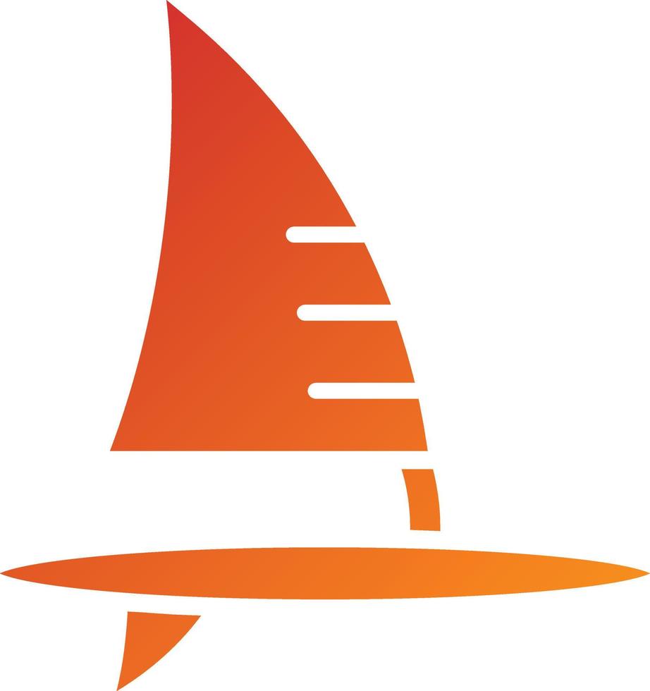 estilo de icono de windsurf vector