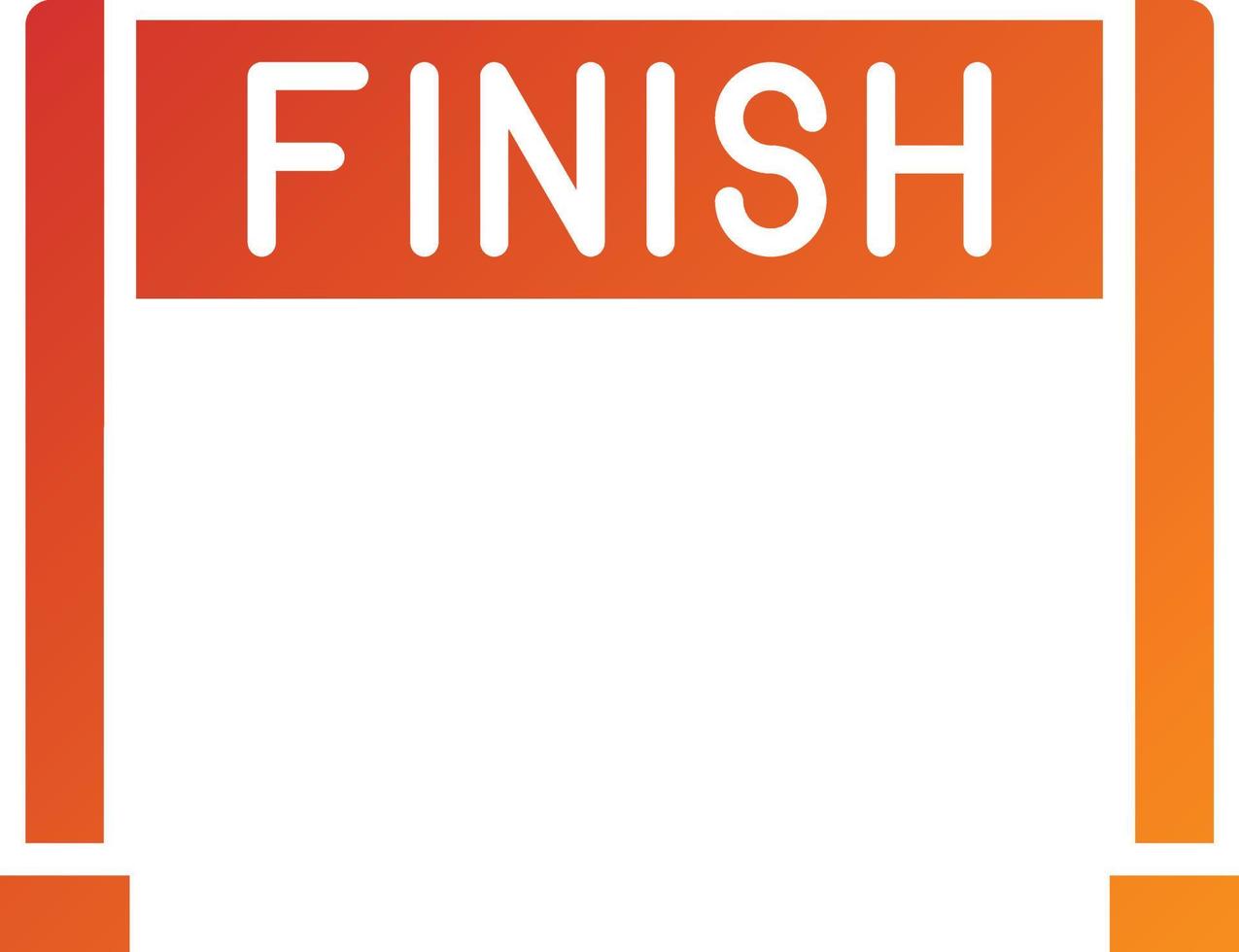Finish Glyph Gradient Style vector
