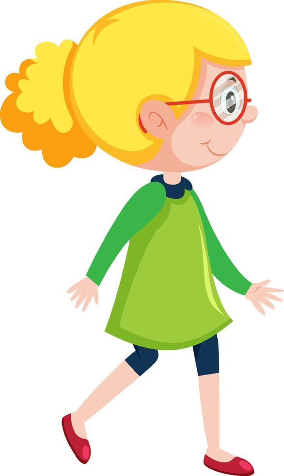 Side view of nerdy woman vector