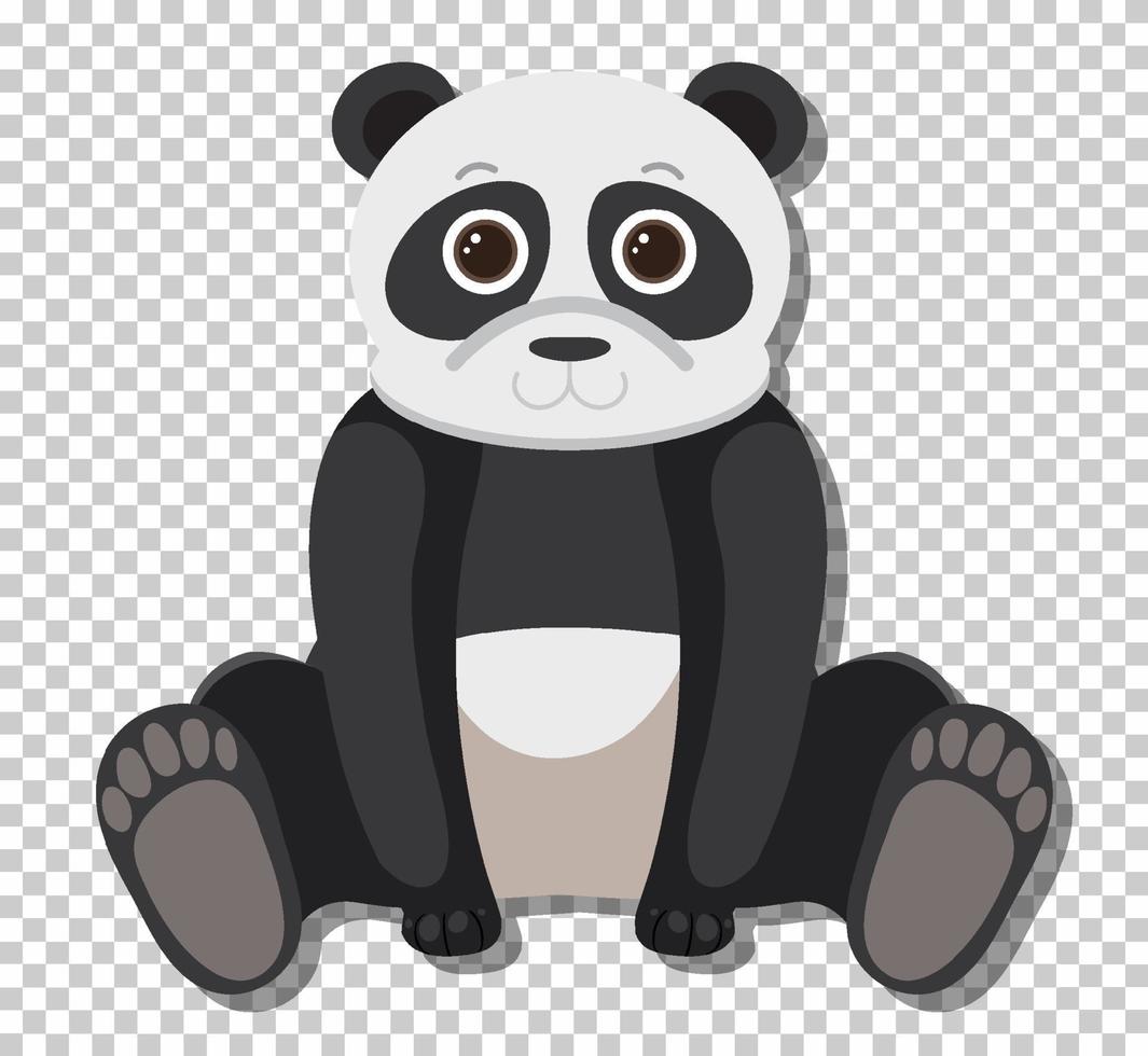 Cute panda bear in flat cartoon style vector