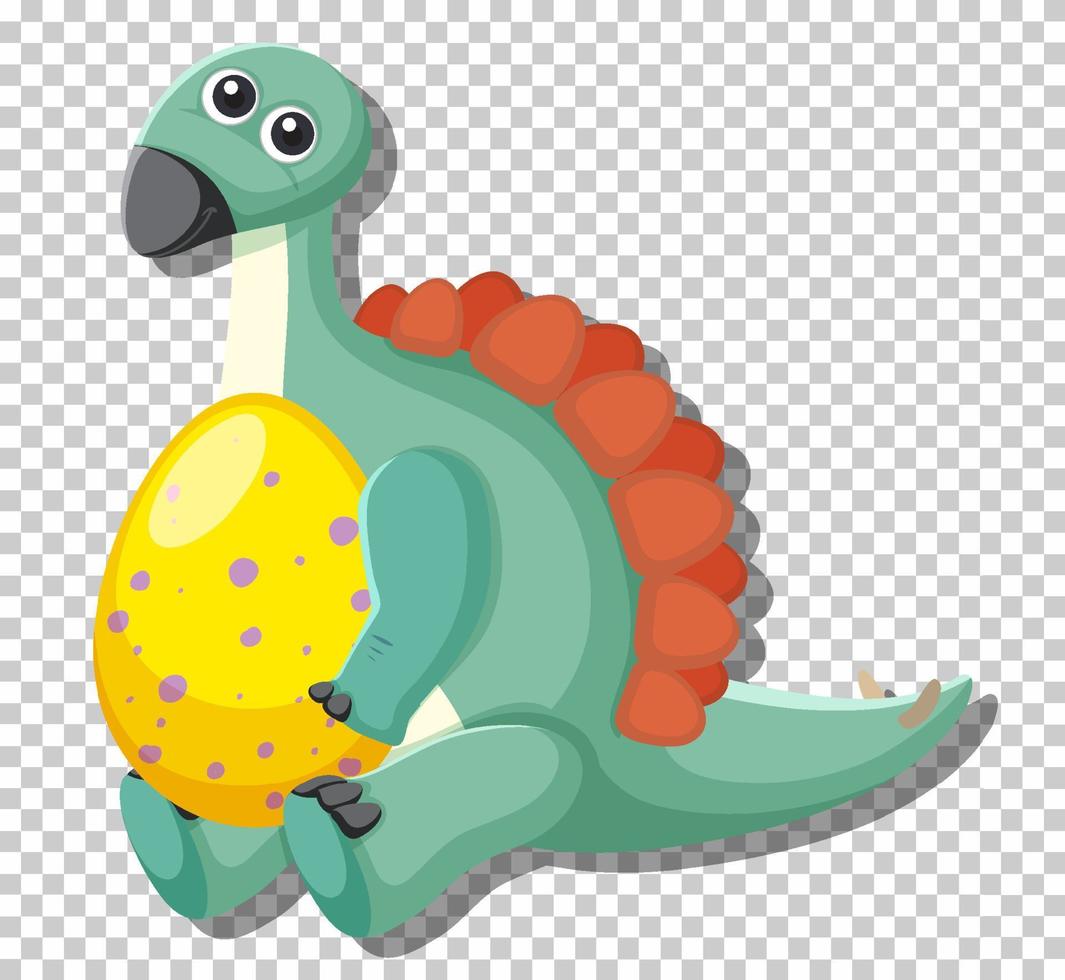 Cute stegosaurus dinosaur isolated vector