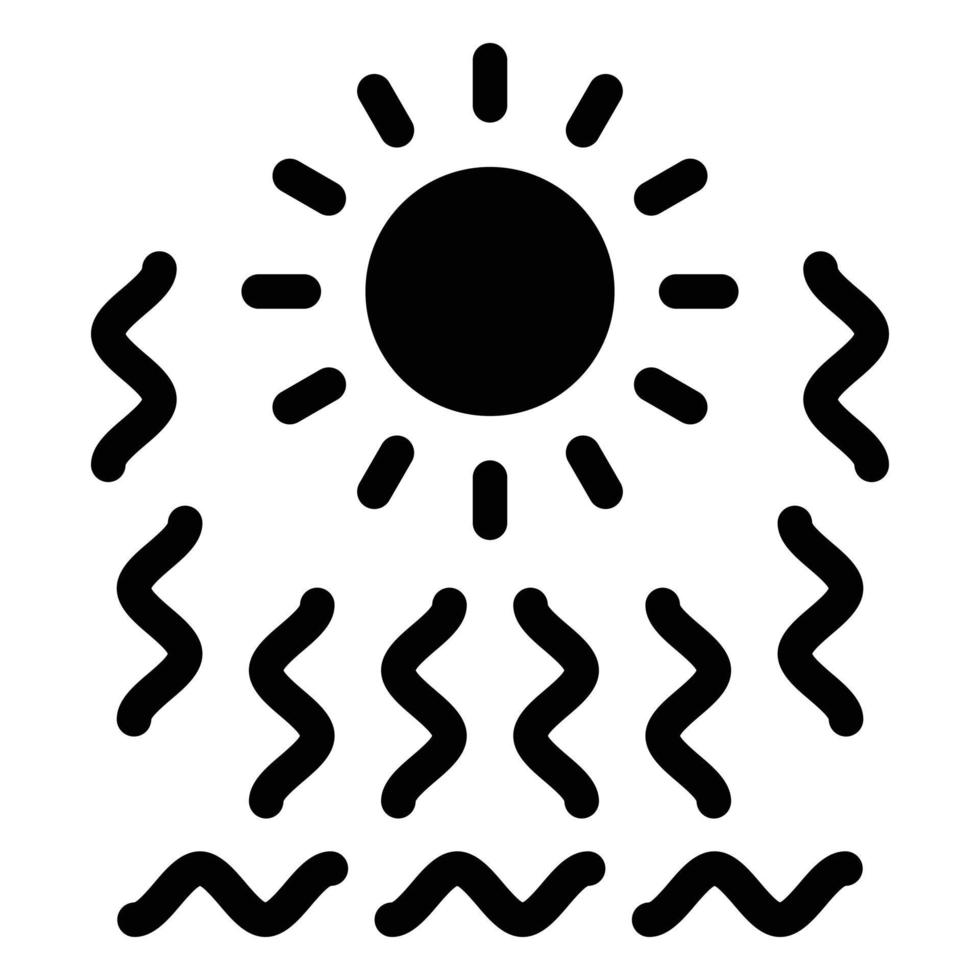 Heat Wave Icon Style vector