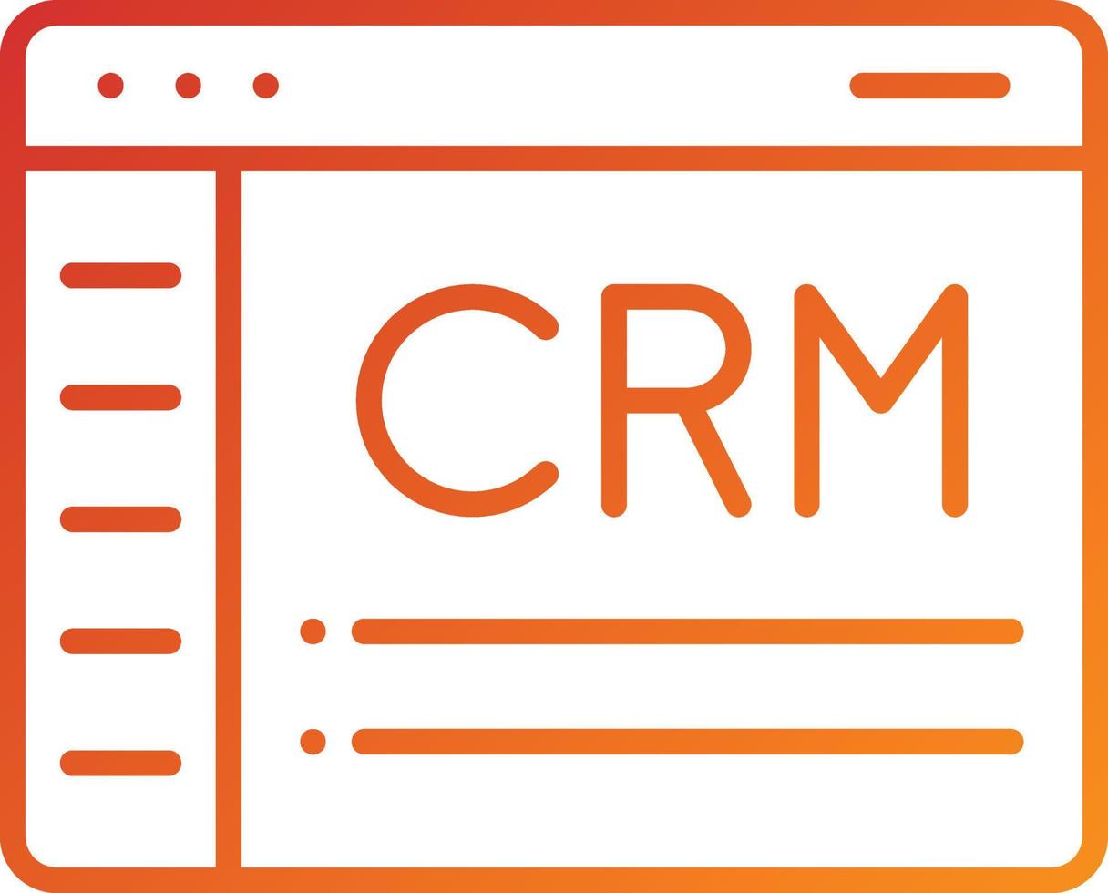CRM Icon Style vector