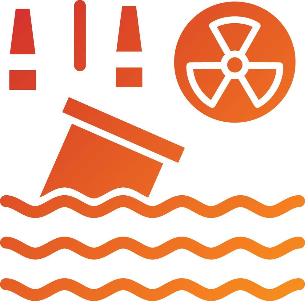 Water Pollution Icon Style vector