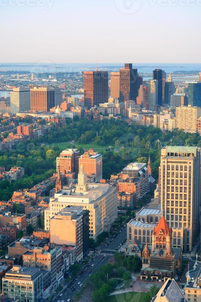 Urban city aerial view photo