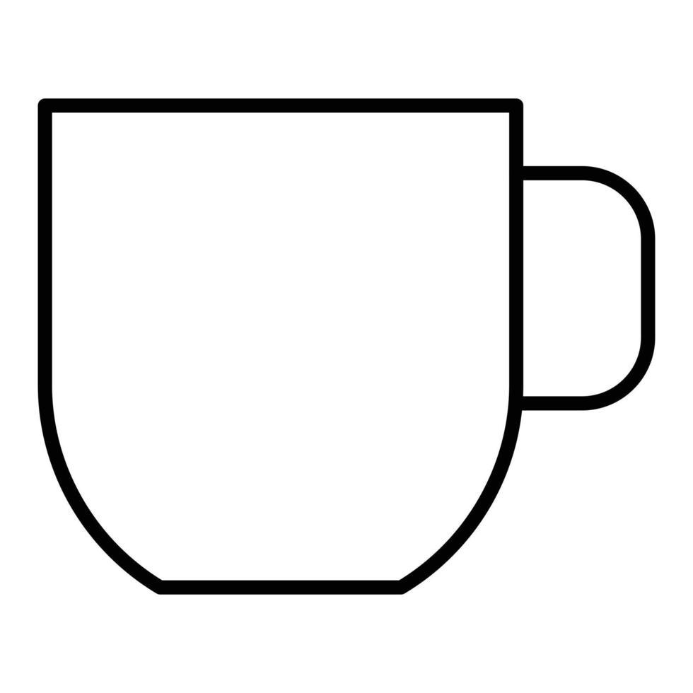 estilo de icono de taza vector