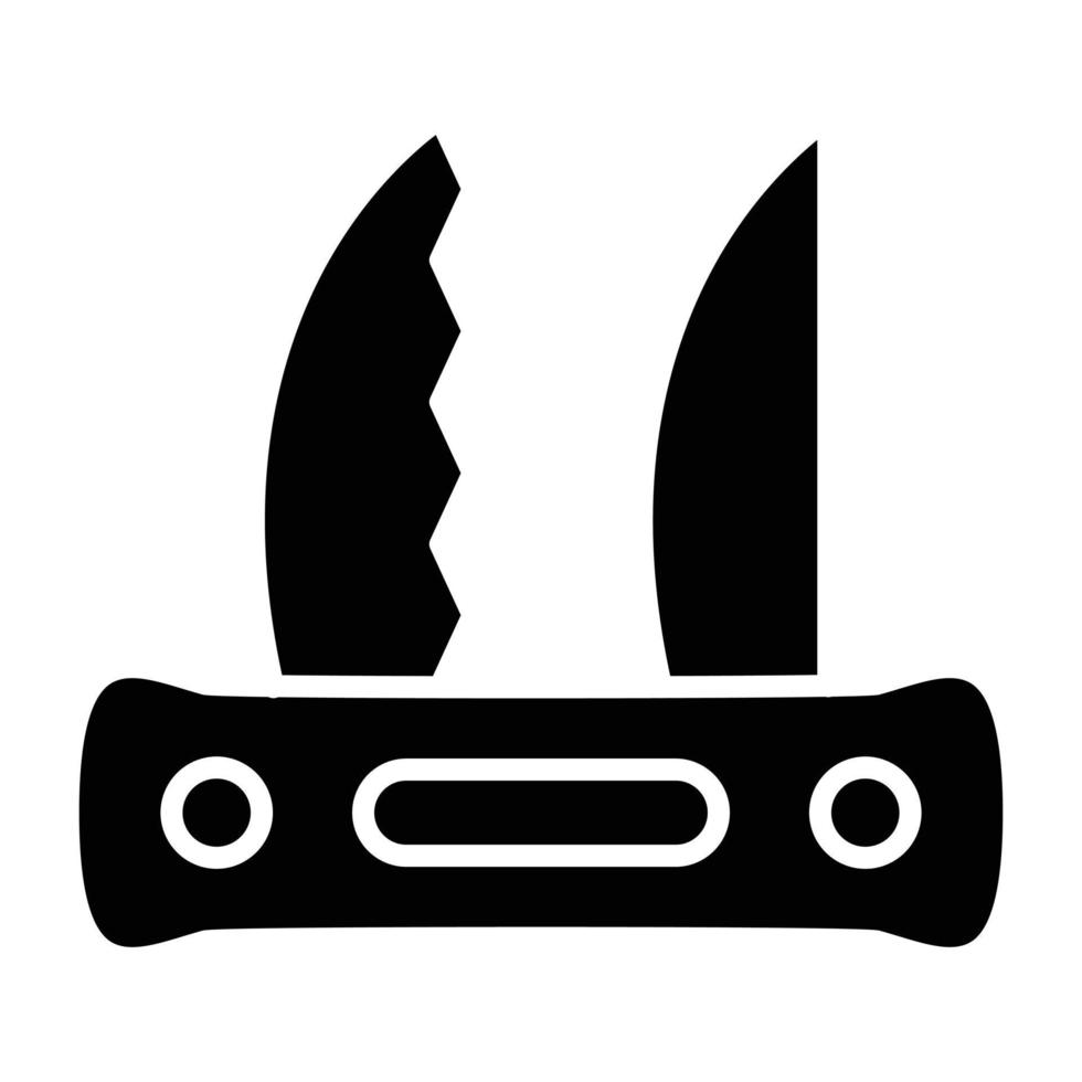 Pocket Knife Icon Style vector